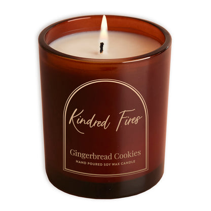 Gingerbread Cookies Scented Glow Through Candle Amber