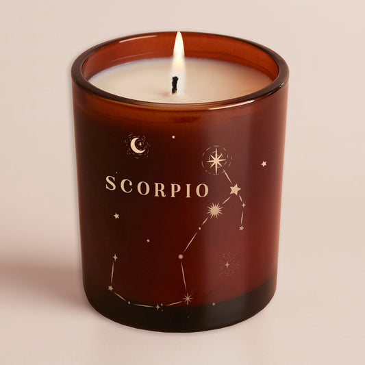 Scorpio Constellation Birthday Gift Glow Through Candle