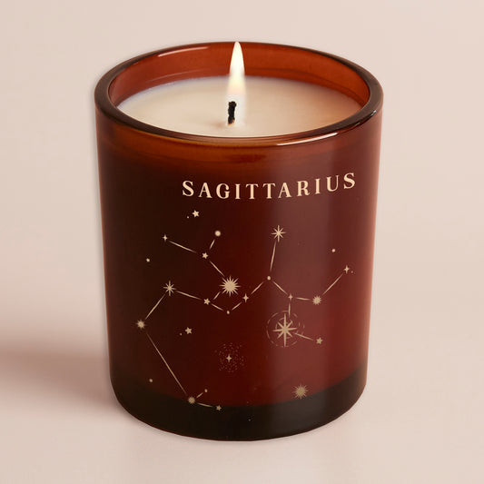 Sagittarius Constellation Birthday Gift Glow Through Candle