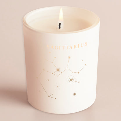 Sagittarius Constellation Birthday Gift Glow Through Candle