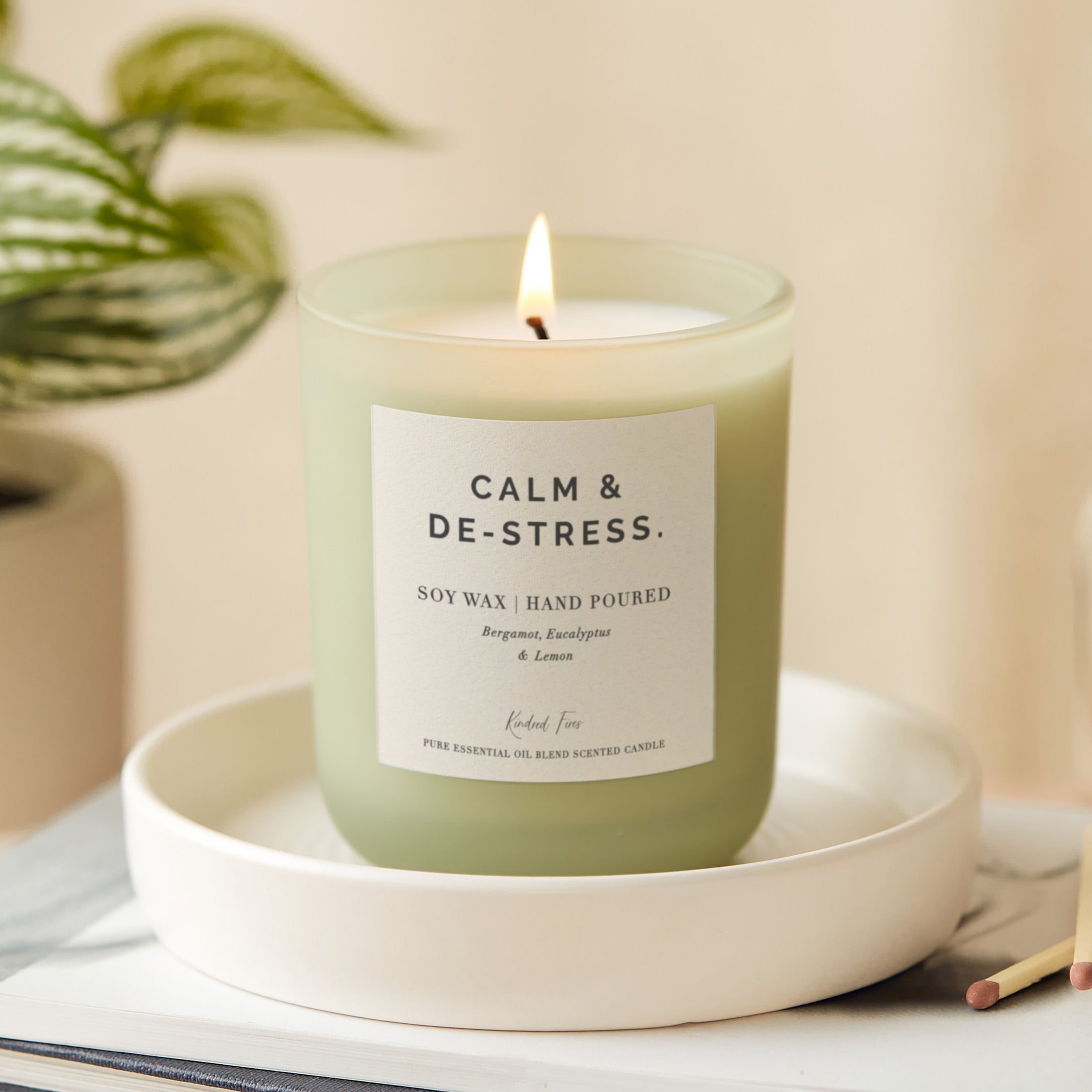 Green Aromatherapy Candles - Sleep, De-stress, Happiness, Focus, Energ ...