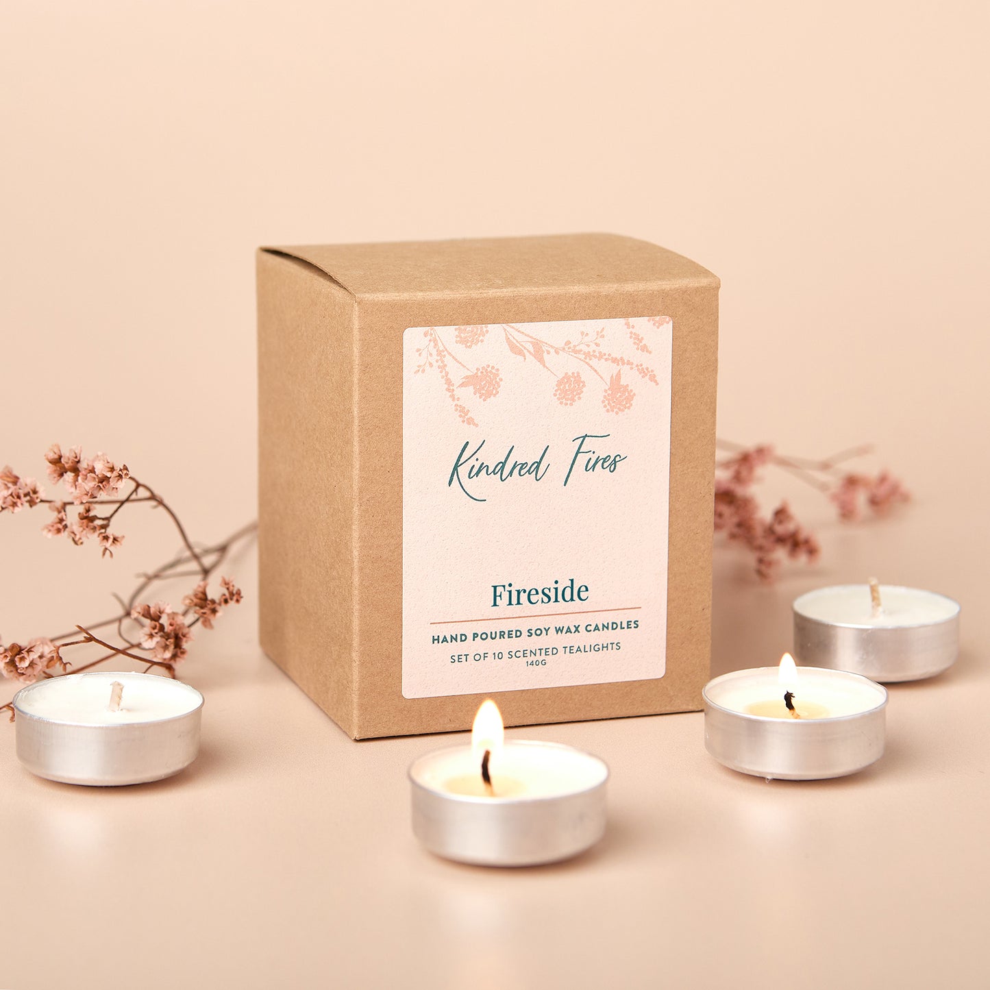 Fireside Scented Soy Wax Tealights