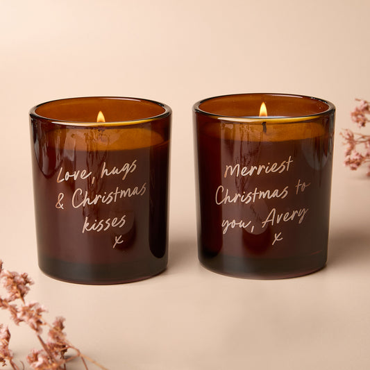 Any Message Personalised Christmas Candle Gift