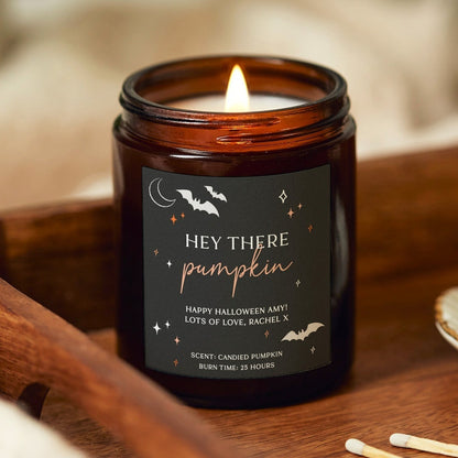 Personalised Pumpkin Halloween Candle - Kindred Fires